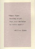 William Blake Misquote Birthday Card | Funny Poetry English Literature Humor
