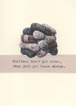 Knitters Get Loose Skeins Funny Knitting Humor Birthday Card