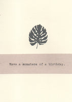 Have A Monstera Of A Birthday Funny Plant Lover Birthday Card |  Garden Botany Humor