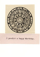 I Predict A Happy Birthday Card | Vintage Astrology Birthday Card