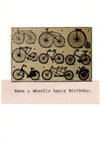 Have A Wheelie Happy Birthday Bicycle Birthday Card | Vintage Bike Humor Cycling Gift