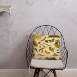 Caterpillar And Butterfly Throw Pillow