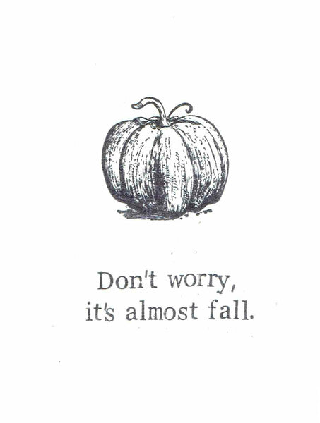 Don't Worry It's Almost Fall Card | Funny Gothic Halloween Humor Pumpkin Card