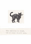 At Least There's Cats Card | Vintage Typed Humor Thinking Of You