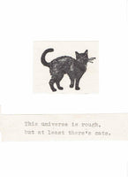 At Least There's Cats Card | Vintage Typed Humor Thinking Of You