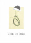 Deck The Balls Funny Christmas Card | Weird Medical Holiday Card Anatomy Humor - Blue Specs Studio