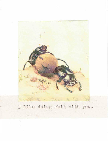 I Like Doing S*** With You Dung Beetle Card | Funny Valentine Anniversary Friendship