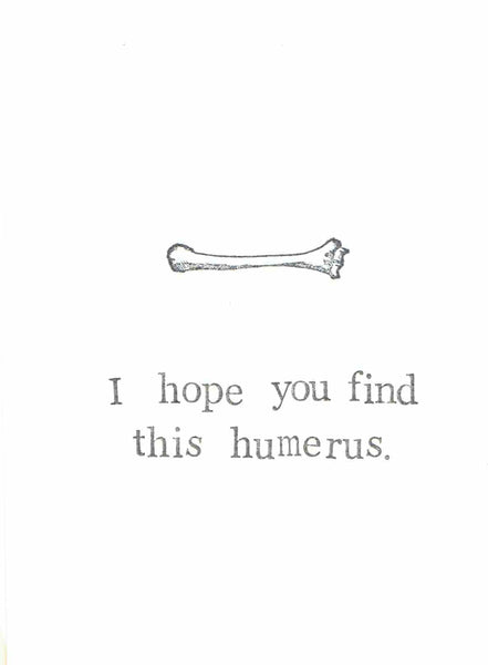 Find This Humerus Card | Science Pun Medical Humor Funny Birthday Card