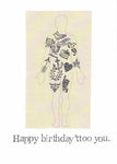 Happy Birthday Ttoo You Funny Birthday Card | Weird Vintage Tattoo Humor - Blue Specs Studio