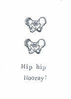 Hip Hip Hooray Funny Medical Humor Card Hip Replacement Humor Anatomy Science Pun
