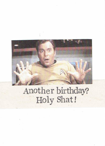 Holy Shat Funny Birthday Card | Star Trek Science Fiction Humor