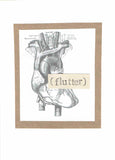 Anatomical Heart Flutter Valentine's Day Card | Funny Medical Humor Love