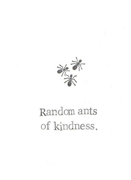 Random Ants Of Kindness Funny Get Well Soon Card Weird Humor Insect Pun