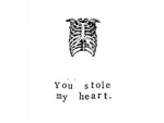 You Stole My Heart Funny Gothic Valentine Medical Humor Anniversary Card