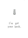 I've Got Your Back Anatomy Pun Card | Funny Medical Humor Chiropractor Card