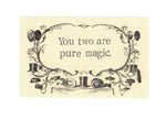 You Two Are Pure Magic Vintage Hats Wedding Shower Engagement Congragulations Card