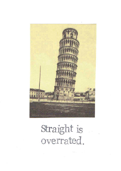 Straight Is Overrated Funny Happy Pride Card 