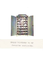 Favorite Curiosity Birthday Card | Funny Cabinet Of Curiosities Natural History Humor