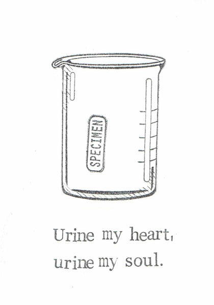 Urine My Heart Card | Funny Medical Humor Lab Pun Geeky Science Valentine