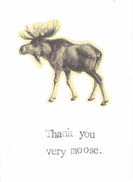 Thank You Very Moose Funny Canadian Humor Wildlife Pun