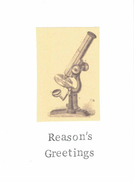 Reason's Greetings Funny Secular Holiday Card Atheist Medical Science Humor 