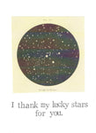 I Thank My Lucky Stars For You Love Anniversary Card