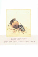 Dung Beetle Funny Holiday Card Funny Christmas Card