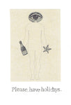 Please Have Holidays Weird Christmas Card | Funny Holiday Card Secular Gothic - Blue Specs Studio