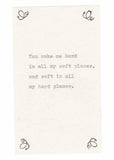 Hard And Soft Places Funny Anniversary Card| Funny Valentine