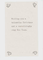 Tolerable Christmas Funny Holiday Card | Weird Sarcastic Humor - Blue Specs Studio