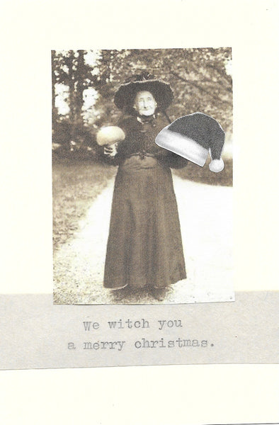 We Witch You A Merry Christmas Funny Holiday Card | Funny Christmas Card Gothic Humor